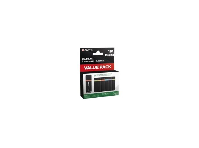 Emtec K100 pamięć USB 16 GB USB Typu-A 2.0 Czarny, Wielobarwny