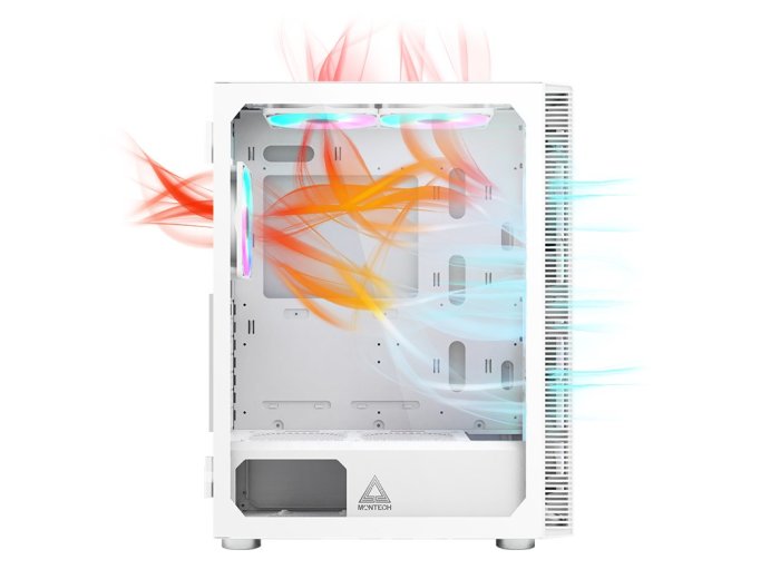 Obudowa komputerowa Montech X3 TG RGB biała