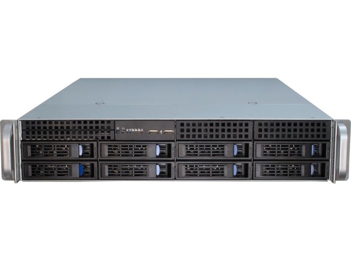 Inter-Tech IPC 2U-2408 Rack Czarny, Stal nierdzewna