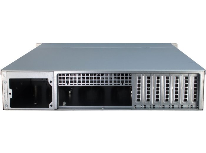 Inter-Tech IPC 2U-2408 Rack Czarny, Stal nierdzewna