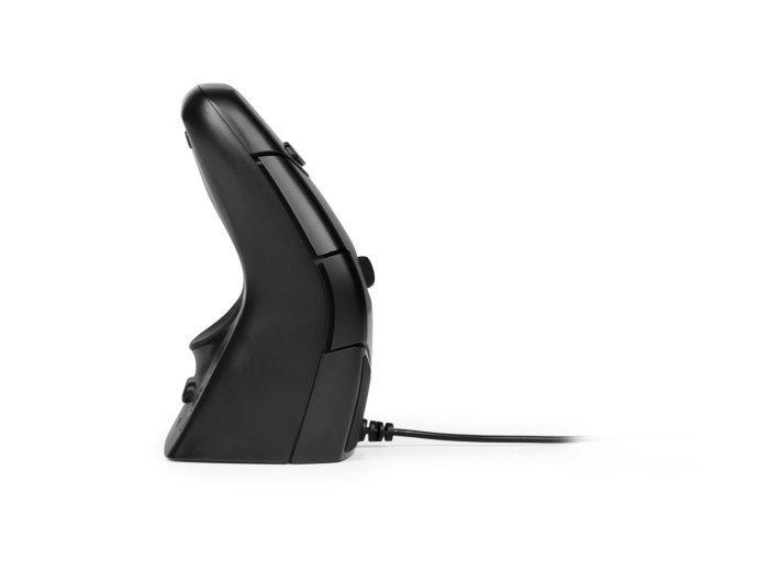 Mysz pionowa Bakker Elkhuizen DXT 3 - ergonomiczna, prawo- i leworęczna - optyczna - 7 przycisków - bezprzewodowa, przewodowa - 2,4 GHz, USB-C - odbiornik bezprzewodowy (USB)
