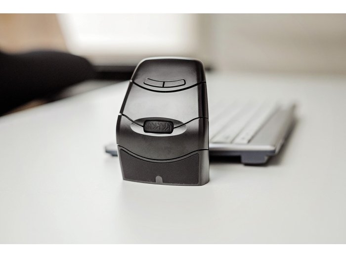 Mysz pionowa Bakker Elkhuizen DXT 3 - ergonomiczna, prawo- i leworęczna - optyczna - 7 przycisków - bezprzewodowa, przewodowa - 2,4 GHz, USB-C - odbiornik bezprzewodowy (USB)