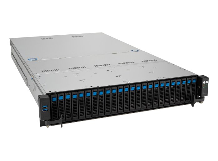 Platforma Asus Rack (2U) RS520A-E12-RS24U AMD Epyc 9004 (24x NVMe, 2xM.2, 2x10Gbe, IPMI, 1+1 1600W)