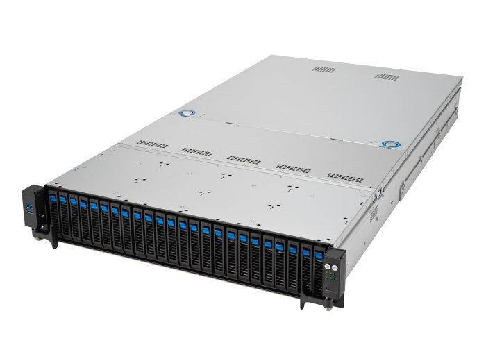 Platforma Asus Rack (2U) RS520A-E12-RS24U AMD Epyc 9004 (24x NVMe, 2xM.2, 2x10Gbe, IPMI, 1+1 1600W)