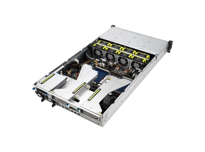 Platforma Asus Rack (2U) RS520A-E12-RS24U AMD Epyc 9004 (24x NVMe, 2xM.2, 2x10Gbe, IPMI, 1+1 1600W)