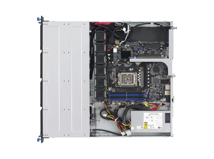 ASUS Rack 1U RS300-E12-PS4/350W Intel C262 LGA1700 95W 4xDDR5 4400/4000/3600 4x3,5"/2,5" 4*SATA/SAS/NVMe 2x Intel I210AT 1x Management Port 350W 80 PLUS Gold