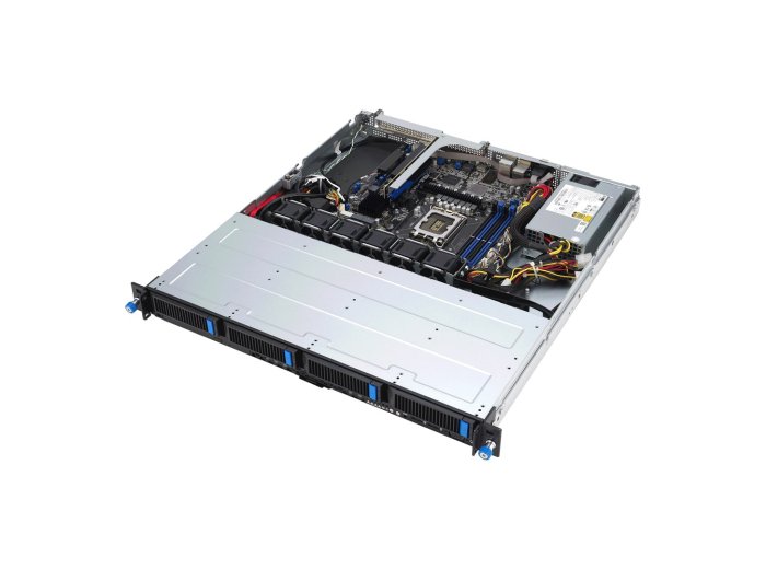 ASUS Rack 1U RS300-E12-PS4/350W Intel C262 LGA1700 95W 4xDDR5 4400/4000/3600 4x3,5"/2,5" 4*SATA/SAS/NVMe 2x Intel I210AT 1x Management Port 350W 80 PLUS Gold