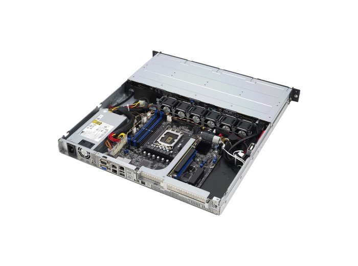 ASUS Rack 1U RS300-E12-PS4/350W Intel C262 LGA1700 95W 4xDDR5 4400/4000/3600 4x3,5"/2,5" 4*SATA/SAS/NVMe 2x Intel I210AT 1x Management Port 350W 80 PLUS Gold