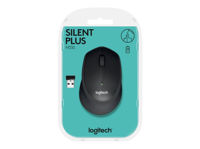 Mysz Logitech M330 910-004909 (USB 2.0; kolor czarny; optyczna)