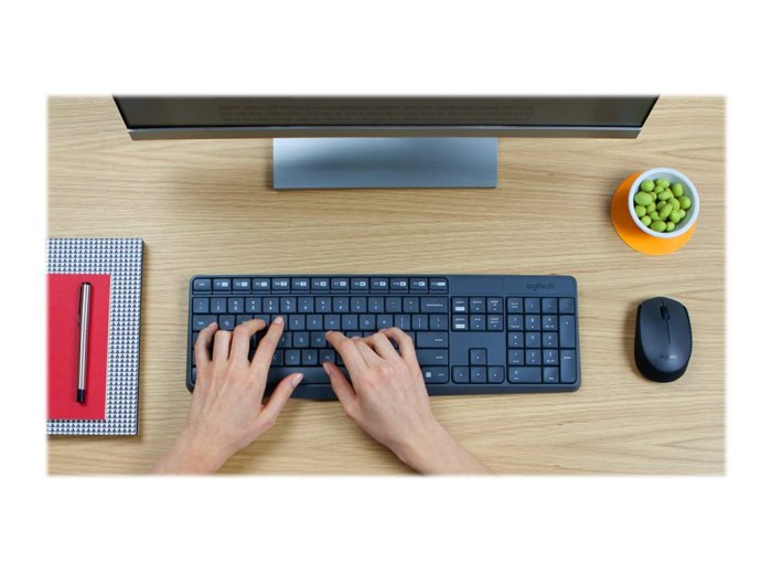 Logitech Klawiatura MK235 Wireless KBD+Mouse Grey CZ