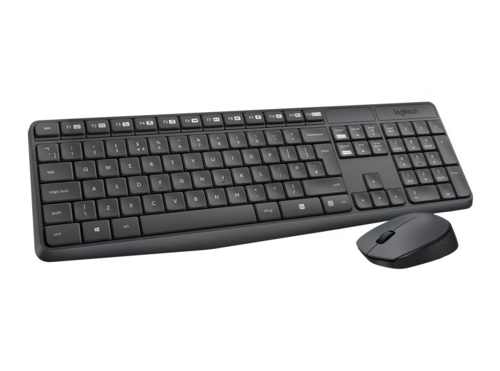 Logitech Klawiatura MK235 Wireless KBD+Mouse Grey CZ