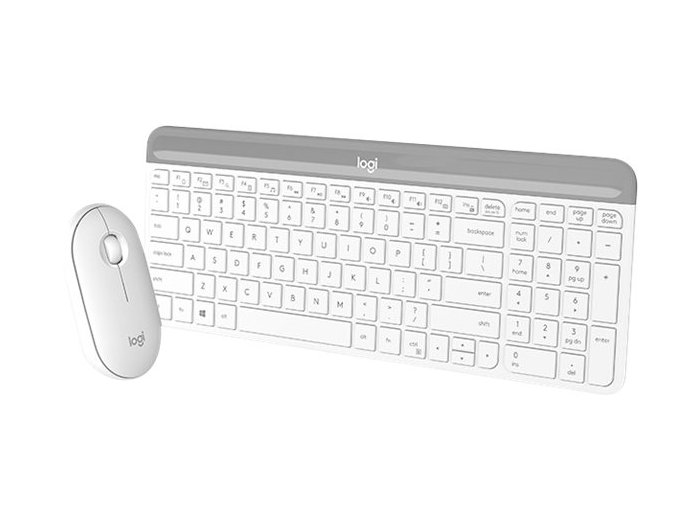Logitech MK470 klawiatura Dołączona myszka Uniwersalne RF Wireless QWERTZ Niemiecki Biały