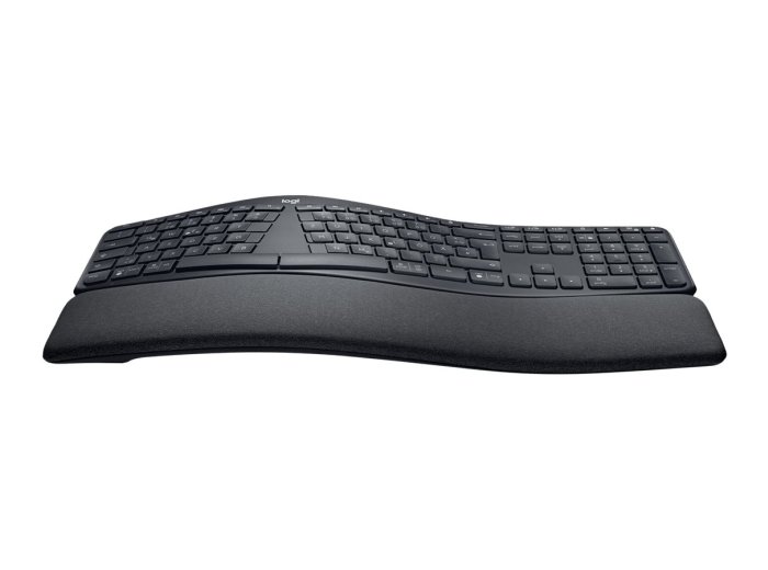Logitech Ergo K860 klawiatura Biuro RF Wireless + Bluetooth Amerykański międzynarodowy Grafitowy