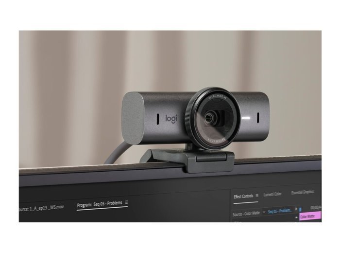 Kamera internetowa LOGITECH MX Brio UHD 4K 960-001559 Jasnoszary (Pale Grey)