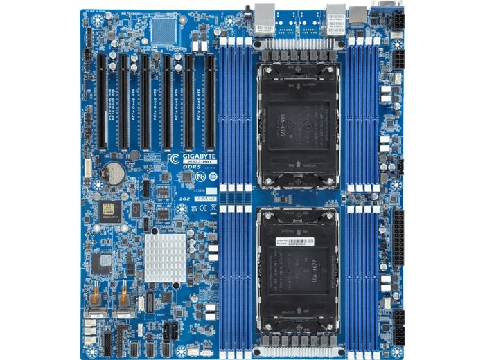 Płyta główna Gigabyte MS73-HB1 2x LGA4677 Intel Xeon Scalable 4/5gen C741 (16x DIMM, 3x SlimSAS (12x SATA), 2xM.2, 2x1Gbe, IPMI, E-ATX)