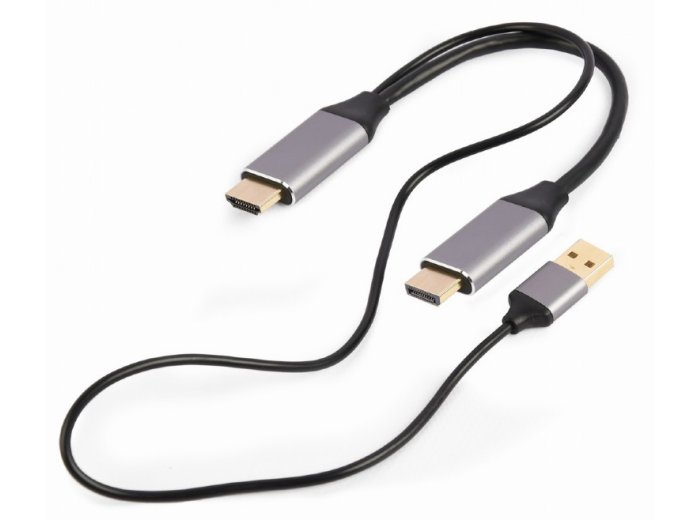 Adapter HDMI do DP 4K M 60Hz USB-A powered