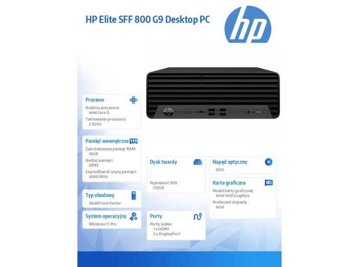 Komputer biurkowy Elite SFF 800 G9  i5-14500 512GB/16GB/W11P      A55MPET