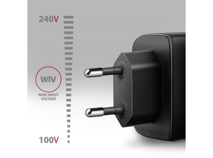 ACU-PQ45 Ładowarka sieciowa 2-port  QC3.0,4.0/AFC/FCP/PPS/Apple  + PD type-C, 45W, Czarna