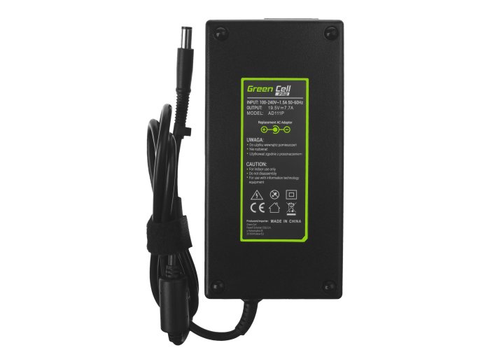 GREEN CELL ZASILACZ AD111P DO HP ELITEBOOK 8530P 8530W 8540P 8540W 8560P 8560W 8570W 8730W ZBOOK 15 G1 G2 19.5V 7.7A 150W