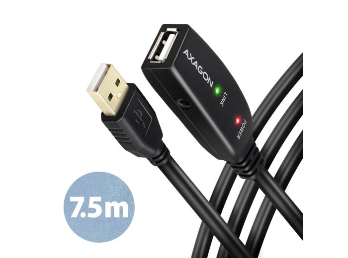 ADR-207 USB 2.0 A-M -> A-F aktywny kabel przedłużacz/wzmacniacz 7.5m