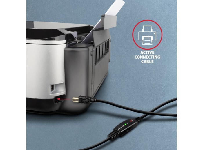 ADR-210B USB 2.0 A-M -> B-M Aktywny kabel połączeniowy/wzmacniacz 10m