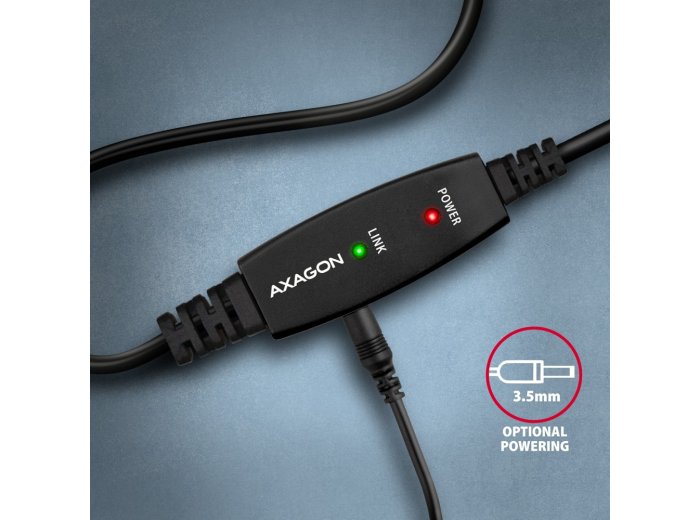 ADR-215B USB 2.0 A-M -> B-M aktywny kabel połączeniowy/wzmacniacz 15m