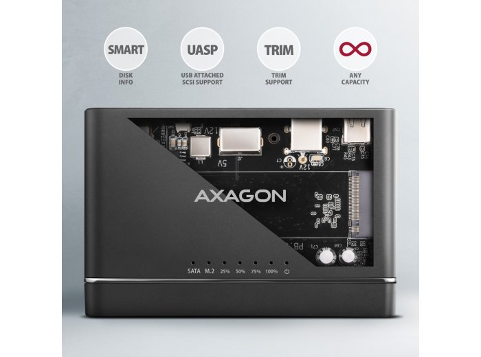 ADSA-CC Adapter USB-C 10Gbps NVMe M.2 2.5/3.5 SSD&HDD Clone Master 2