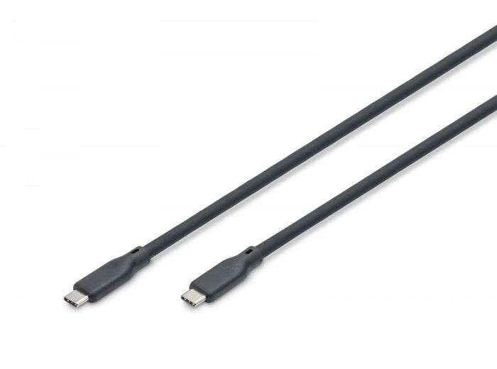 Kabel połączeniowy silikonowy USB-C-USB-C | USB 4 ver.2.0 80Gbps | 8K@60Hz | PD 3.1 240W| 0,5m | czarny