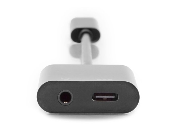 Kabel rozdzielacz USB 3.1 Typ C Gen.2 SuperSpeed+ 10Gbps Mini Jack 3.5mm + Typ USB C 20cm czarny