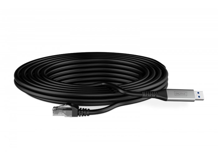 Kabel adapter USB-A - RJ45 Kat. 6A S/FTP, 1 Gbit/s, USB 3.2 Gen1, LSZH, 3m