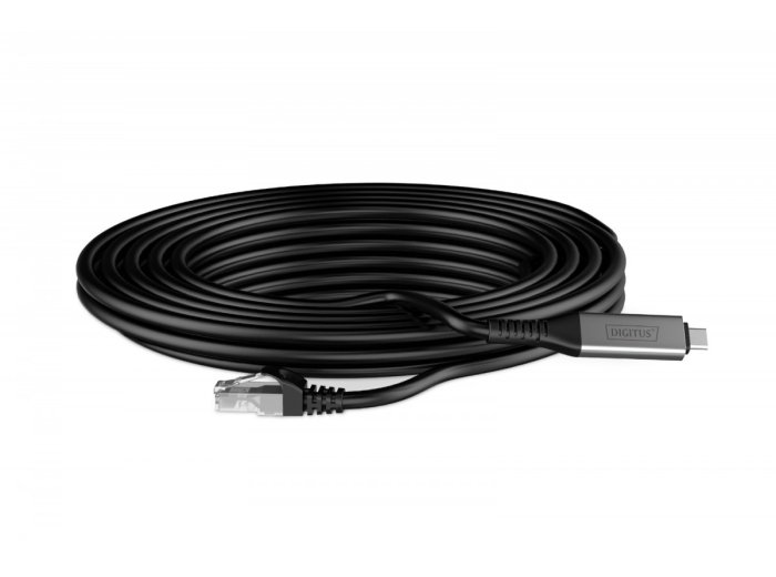Kabel adapter USB-C - RJ45 Kat. 6A S/FTP, 1 Gbit/s, USB 3.2 Gen1, LSZH, 2m