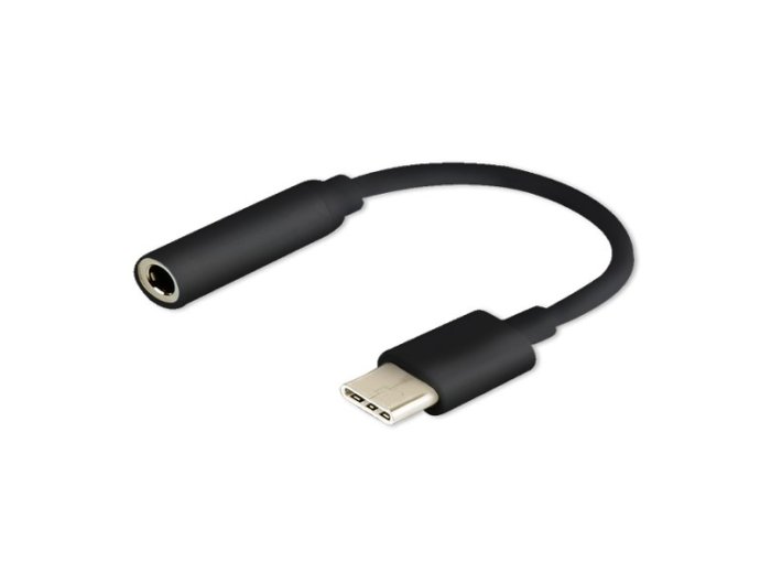 Adapter SAVIO AK-35/B (Gniazdo typ C - Jack stereo 3,5 mm ; 0,12m; kolor czarny)
