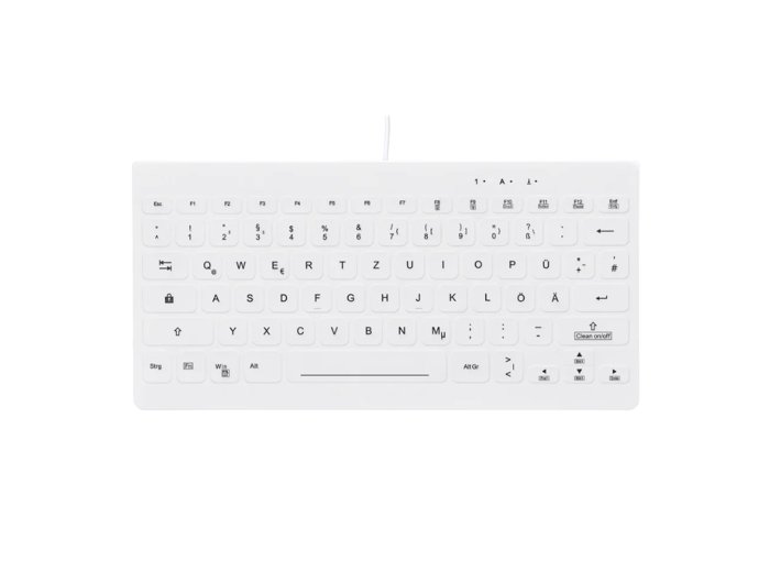 CHERRY AK-C4112 - Klawiatura medyczna kompaktowa podświetlana USB QWERTZ niemiecka biała
