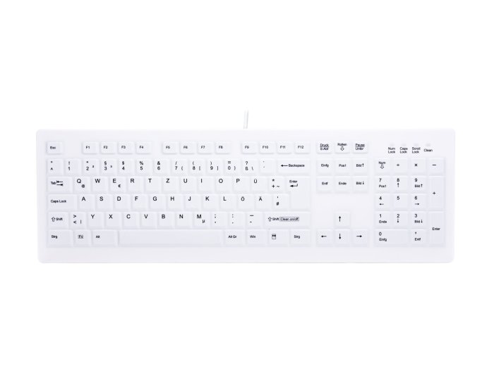 CHERRY AK-C8100F-U1-W/GE klawiatura Medyczna USB QWERTZ Niemiecki Biały