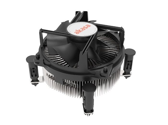 Akasa AK-CC6606BP01 system chłodzenia komputerów Procesor Radiator 9 cm Aluminium, Czarny 1 szt.
