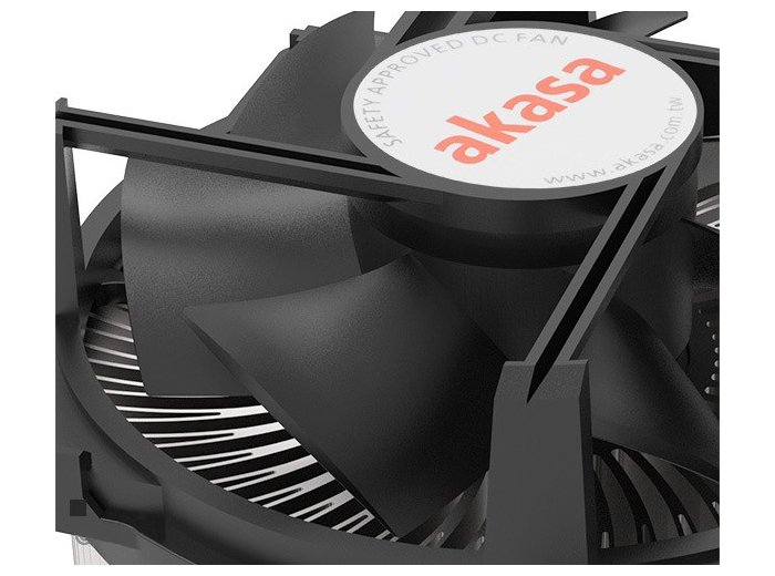 Akasa AK-CC6606BP01 system chłodzenia komputerów Procesor Radiator 9 cm Aluminium, Czarny 1 szt.