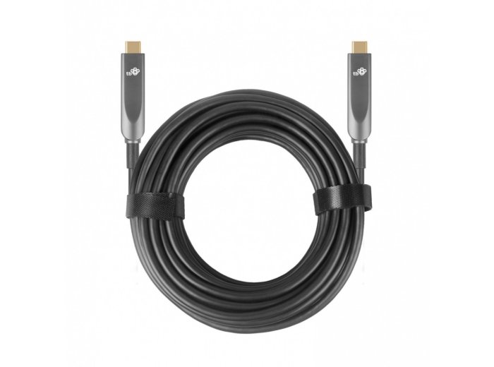 Kabel video USB C-C optyczny 4K hybryda 5m