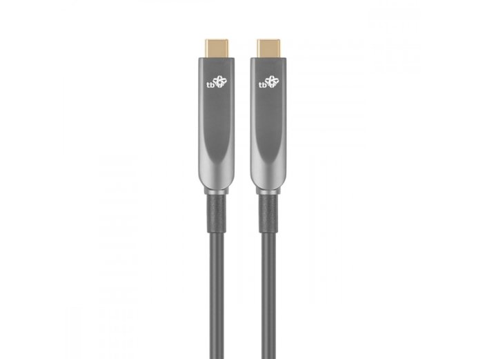 Kabel video USB C-C optyczny 4K hybryda 5m