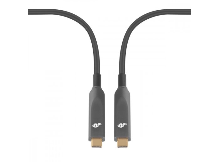 Kabel video USB C-C optyczny 4K hybryda 5m