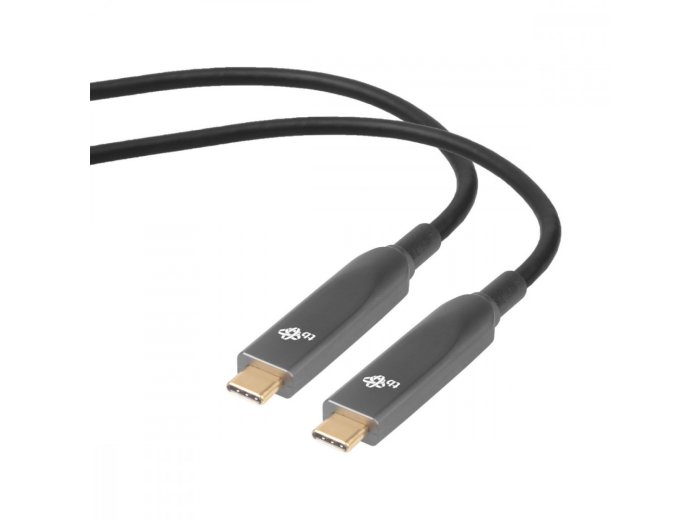 Kabel video USB C-C optyczny 4K hybryda 5m