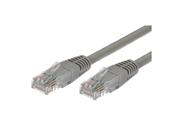Kabel Patchcord miedziany kat.6 RJ45 UTP 1m. szary