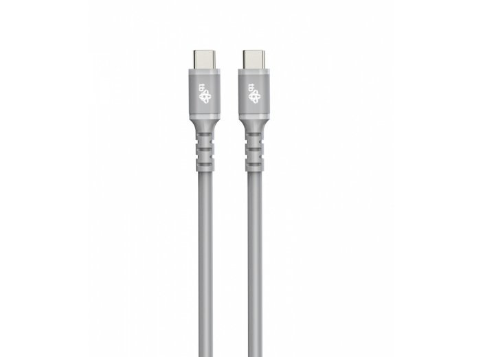 Kabel USB C - USB C 1m silikonowy szary