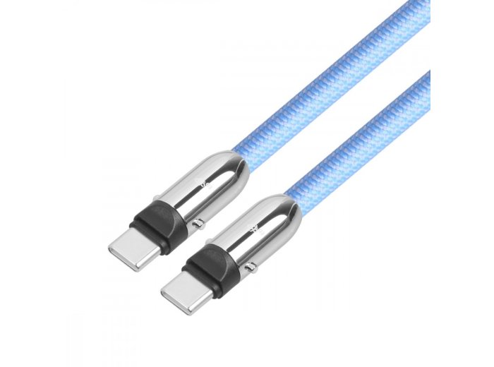 Kabel 2w1 USB C smycz 1m błękitny