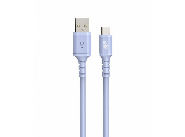 Kabel USB-USB C 1m silikonowy fioletowy