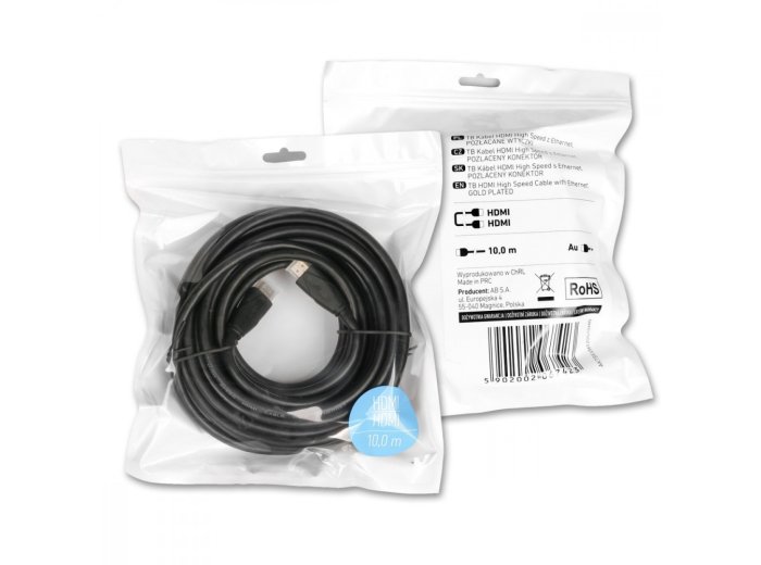 Kabel HDMI v2.0 15 m pozłacany