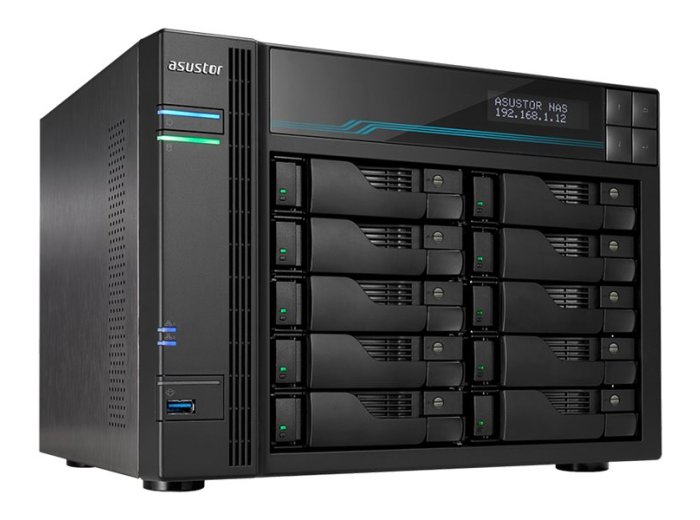 Asustor Lockerstor 10 AS6510T NAS Tower Intel Atom® C3538 8 GB DDR4 0 TB ADM Czarny