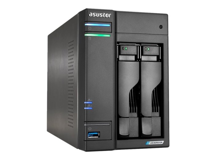 Asustor LOCKERSTOR 2 Gen2 (AS6702T) NAS Komputer stacjonarny Intel® Celeron® N5105 4 GB DDR4 0 TB ADM Czarny