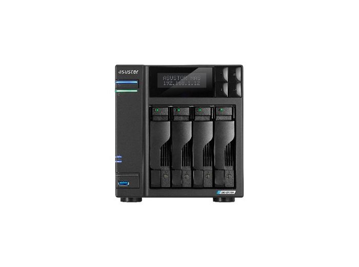 Asustor LOCKERSTOR 4 Gen2 (AS6704T) NAS Komputer stacjonarny Intel® Celeron® N N5105 4 GB DDR4 0 TB ADM Czarny