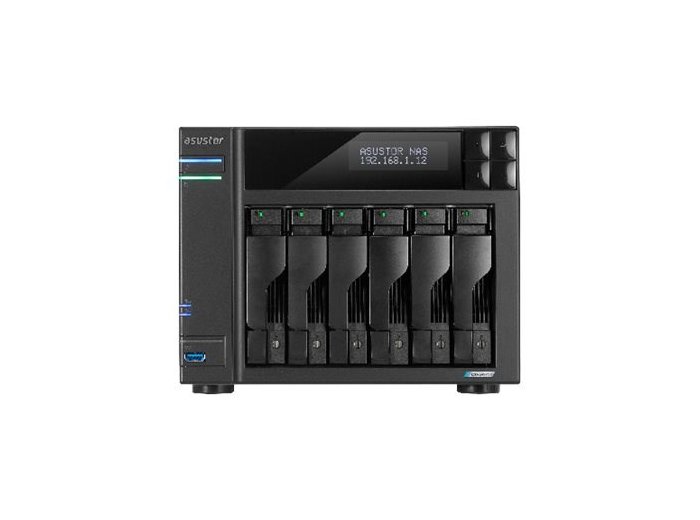 Asustor LOCKERSTOR 6 NAS Komputer stacjonarny Intel® Celeron® N5105 8 GB DDR4 HDD ADM Czarny