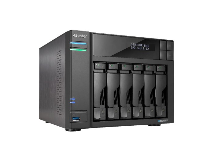 Asustor LOCKERSTOR 6 NAS Komputer stacjonarny Intel® Celeron® N5105 8 GB DDR4 HDD ADM Czarny